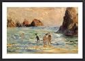 Pierre Auguste Renoir Poster Reproduction et Cadre (Alu) - Moulin Huet Bay Guernesey (70 x 50cm)