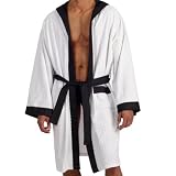 Niagara Mens White Hooded Bathrobe By 3G By Gregg Homme Os (S-Xl)