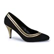 3 Inch Sexy High Heel Pump Shoes Gold Detail Flight Attendant Theatre Costumes Shoes
