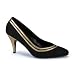 3 Inch Sexy High Heel Pump Shoes Gold Detail Flight Attendant Halloween Costume Shoes