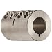 Climax Metal ISCC-075-075-S Clamp Coupling, Stainless Steel Grade 303, 3/4" Bore , 1-1/2" OD, With 1/4-28 x 5/8 Set Screw