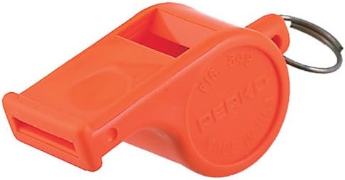 0349-DP Orange Plastic Ball Type Whistle