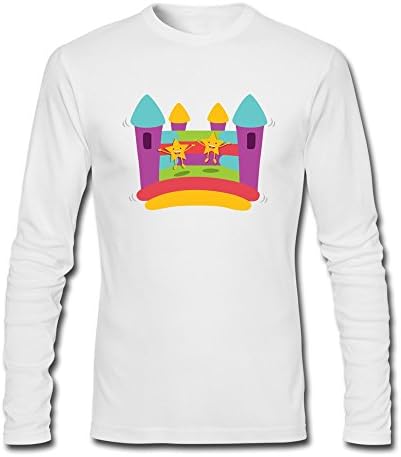 Stammer Little Star Jumping Castle Adult T Shirt Normal Fit Funny US Size S Color White
