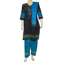 Latest Salwar Kameez Cotton Printed Embroidered Dress Size M (slk426)