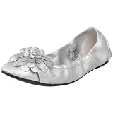 Wanted Women's Petal Flat,Silver,7.5 M US