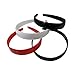 Four 1 Inch Plastic Headbands with Teeth - Black White Navy Red