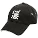 San Jamar H064 Cotton Logoed Baseball Cap with Adjustable Head Strap, Black