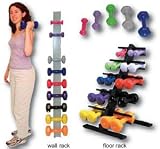 41twDC8j8xL. SL160  economy vinyl colored solidiron dumbell set (10 pieces)