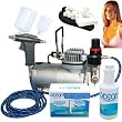 Complete Professional Turbo Tan Airbrush Sunless Tanning System with a Trigger Style Gravity Feed Airbrush Gun plus a Pint of 8.5% DHA Solution with Medium Bronzer, a 4 Solution Variety Pack (1 Pint Total), and an Accessories Kit