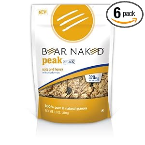 Bear Naked 100% Pure and Natural Granola, Peak Flax, Oats and Honey with Blueberries,...