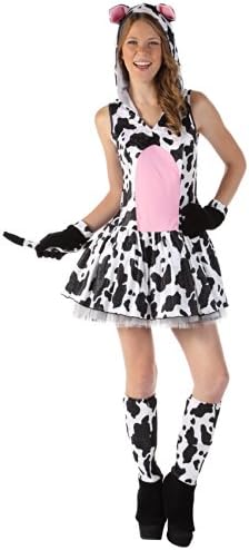 HGM Costume Women's Cutie Cow, Black/Pink/White, Medium/Large
