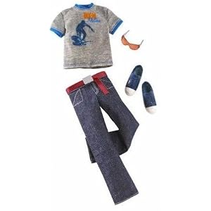 Ken Fashion Clothing Printed T-shirt and Jeans Surf Theme by