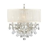 Brentwood Chandelier in Chrome Lamp Shade Color: Harvest Gold