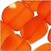 Cultured Sea Glass, Square Nugget Beads 18x17mm, 6 Pieces, Tangerine Orange