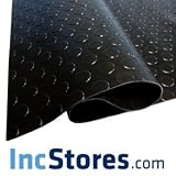 Coin Pattern Nitro Garage Floor Mat Covering 2.5mm 7.5'x17' - Black