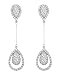 Prom and Bridal Long Drop Cubic Zirconia CZ title=
