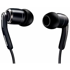 Philips SHE 9703 HighEnd InEar Ohrh�rer f�r iPod / iPhone (erstklassige Klangwiedergabe, Ohrkappen in 3 Gr��en,Tragetasche) schwarz