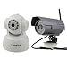 1X White Loftek CXS2200 Indoor wireless IP Camera+1X Sliver grey Loftek Nexus 543 Outdoor IP Camera with remote control and 24 hours monitor
