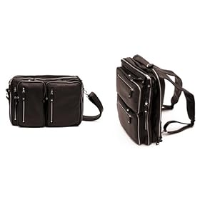 Apple MacBook MB467LL/A 13.3-Inch Laptop CONVERT Premium Textured Faux Leather Briefcase Messenger Bag Backpack