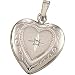 14K White Gold Heart Shaped Diamond Locket (0.03 ctw, G-H, SI1)