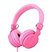 Sound Intone IP950 Stereo Folding Stretchable Headphones Adjustable Headband Headset Kids Earphones or Adults Lightweight Headsets With In-line Mic for Iphone/Ipad/Tablet/Andriod/Mp3/Mp4/Laptop(Pink)