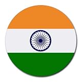 India Flag Round Mouse Pad