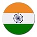 India Flag Round Mouse Pad
