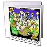Londons Times Funny Cat Cartoons - Man-About-Town Tomcat - Greeting Cards-12 Greeting Cards with envelopes