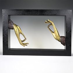 Buddha Hands Wood Frame Decor