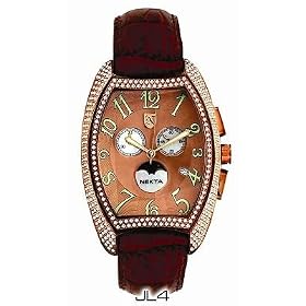 Nekta Jumbo Luna Moon Phase Stainless Steel and Diamond Watch - JL4 by Nekta