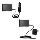Essential Kit for the Amcor Navigation GPS 3600 3600B - includes Car and Wall Charger with Rapid Charge Technology - Gomadic Brand w/ TipExchange Technology