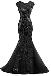 Lace Sequined Tulle Mermaid Evening Dress/Pageant Dress/Prom Dress 