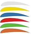 Martin Archery Die Cut Feathers 4 inch, 100s, Left Wing Blue