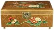 Luxury Romantic Gift Idea Woman - 11" Clementina Fine Lacquered Jewelry Box Chest - Gold