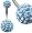 Crystal Belly Ring by GlitZ JewelZ &Acirc;&copy; - it takes more than 105 crystals to make this BLING!! - Comes packed in a lovely velvet pouch - Light Sapphire crystals, Surgical Steel bar 3/8' (10MM)