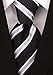 Scott Allan Collection Men's Black Tie | Black and Gray Mens Necktie | Jacquard Woven Classic Stripe Tie for Him | Wedding Tie for Groom apparel