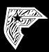 Famous Zebra Decal Sticker White 5