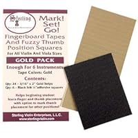 Mark Set Go Instrument Fingerboard Tape: Gold Tape with Black Felt