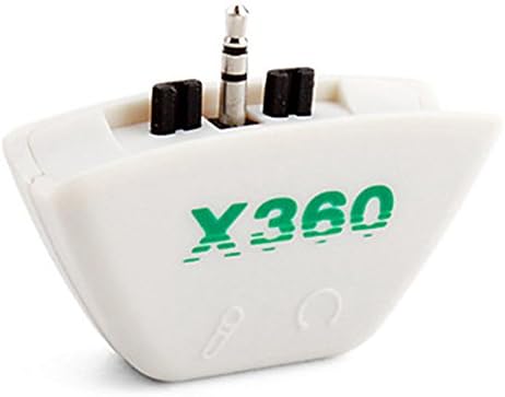 LYBALL Mic Earphone Converter For Xbox 360 3.5mm Headset Adapter Headphone Game White
