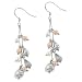 2 strands Dangling pearls Sterling silver Earrings