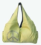 Large Faux leather Peace Hobo Handbag Purse (Peace-001)