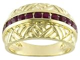 .78CTW RUBY 18KT OVER STERLING SILVER RING
