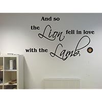 Lion Fell in love with the Lamb Wall Art Decal Sticker