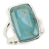 Barse Sterling Silver Rectangular Turquoise Ring