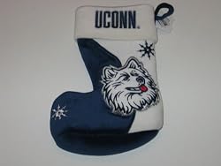 CONNECTICUT UCONN HUSKIES Team Logo Plush ' Boot Style' CHRISTMAS STOCKING (11" long)