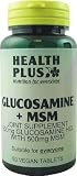 Health Plus Glucosamine and MSM Vegetarian Joint Health Supplement (60 Tablets)