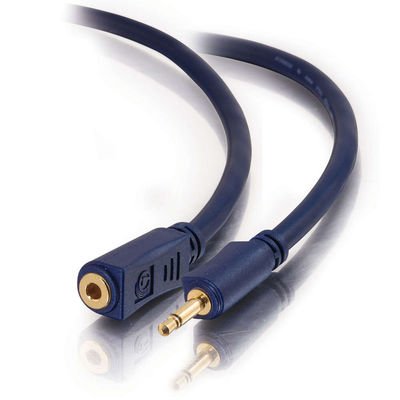 25 feet extension serial cable-Cables To Go 40628 Velocity 3.5mm Male/Female Mono Audio Extension Cable, Blue (25 Feet/7.62 Meters) Images