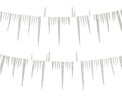 9' Ice Palace Iridescent Twisted Icicle Christmas Garland