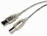 Cables Unlimited USB-5010-05M 5-Meter USB 2.0 Clear A to B Cable
