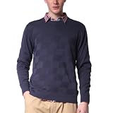 Doublju Mens Casual Crewneck Sweater (K117Z)